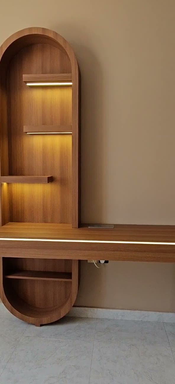 Custom-built wood cabinetry